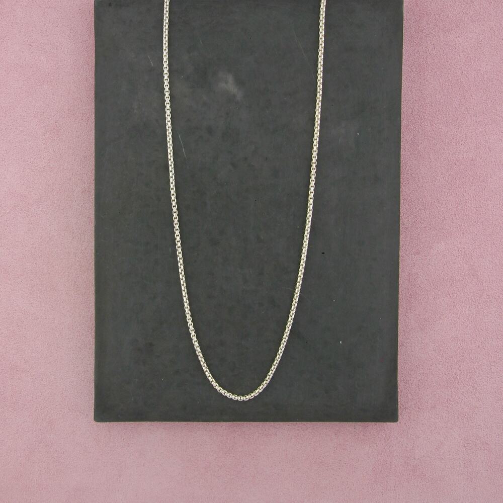 sterling silver italy 2mm box chain necklace size 18in